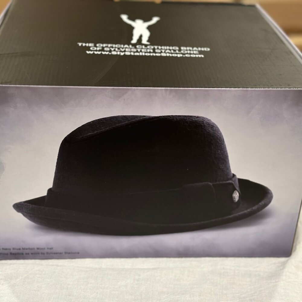 Rocky Fedora - Navy Blue Felt